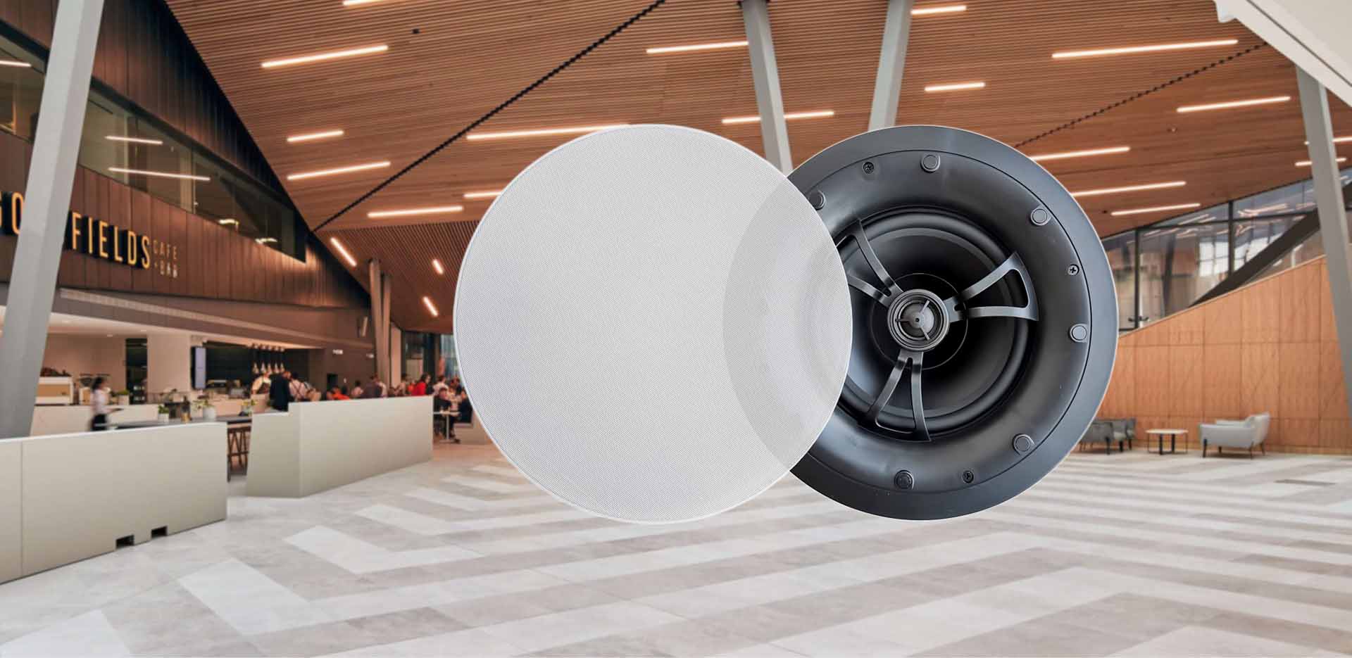 Frameless Magnetic Grille 2-Way Coaxial Ceiling Speaker