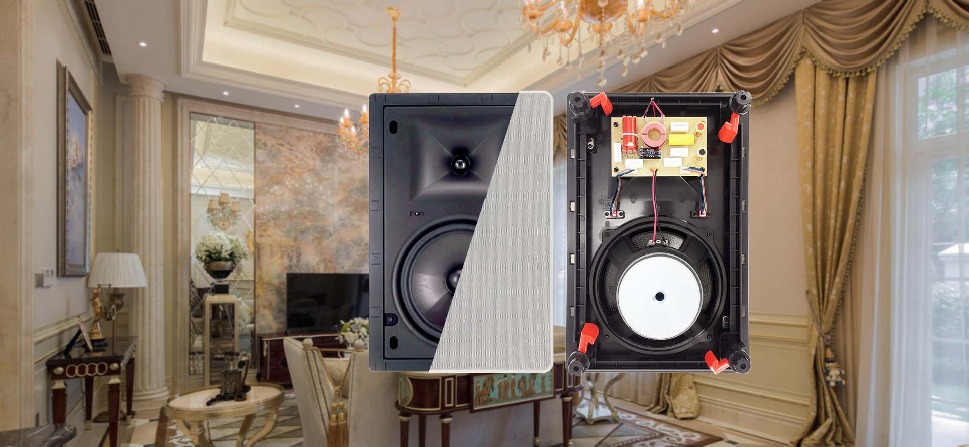 Indoor In-wall/In-ceiling Stereo Speakers