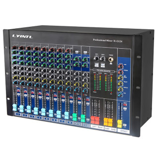 H-G124 12 Channel Professional Mixing Console (Cabinet mountable)