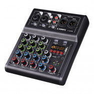H-M04B 4 Channel Bluetooth/USB Professional Mixing Console with Amplifier