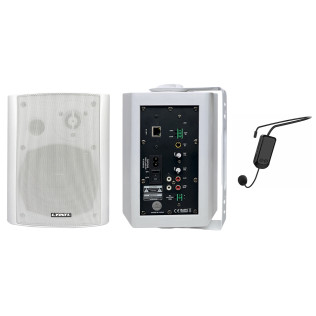 M-9525GA 2*20W Active IP Network PA System Wall Mount Speaker Combined with 2.4G Wireless Receiver M-9525GA 2*20W Active IP Network PA System Wall Mount Speaker Combined with 2.4G Wireless Receiver