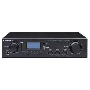 PM-6208/PM-6218 Two-Channel Mini Desktop Class D Digital Stereo Mixer Amplifier with Built-in MP3/FM/Bluetooth Player PM-6208/PM-6218 Two-Channel Mini Desktop Class D Digital Stereo Mixer Amplifier with Built-in MP3/FM/Bluetooth Player